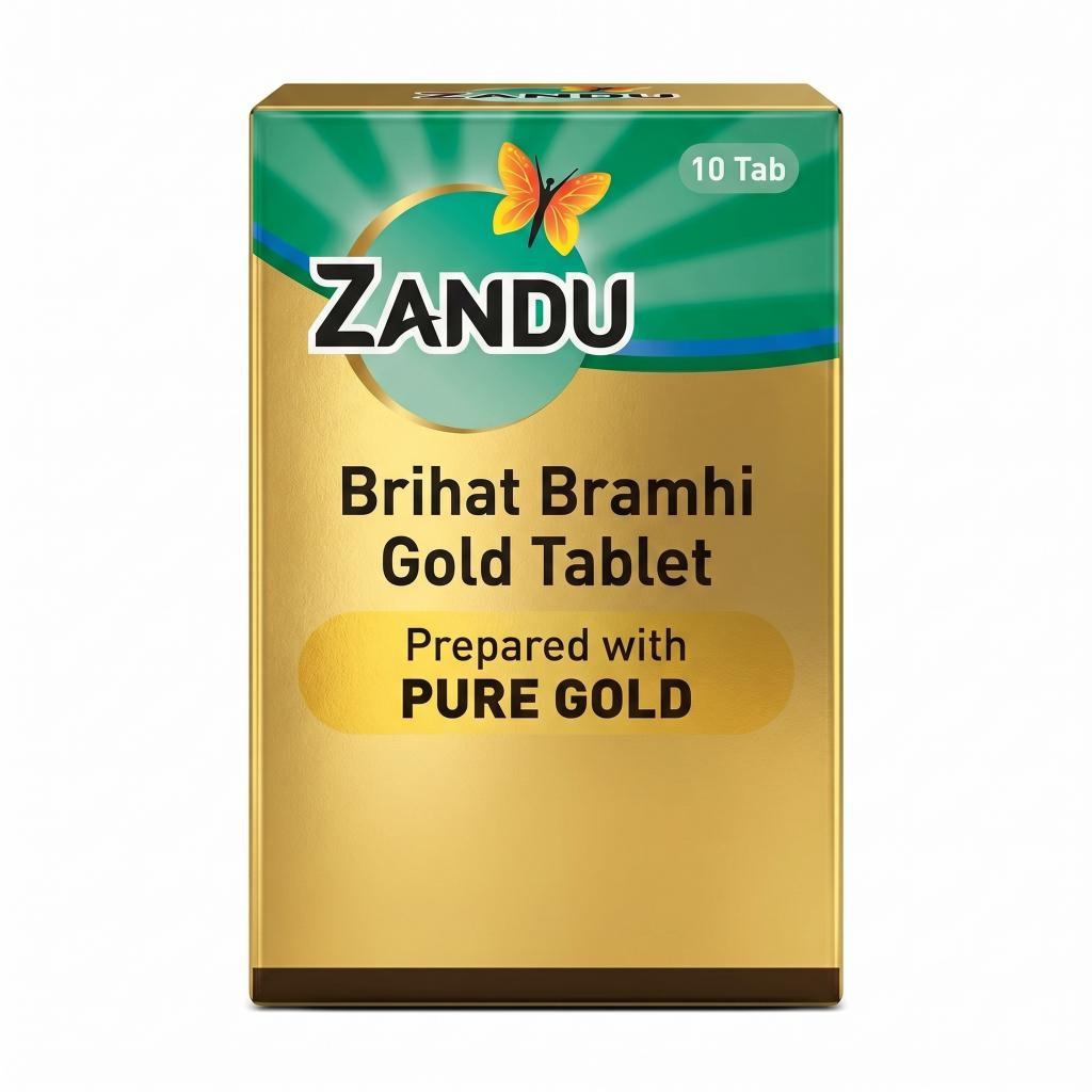 Zandu Brihat Brahmi Vati Gold - 10 Tablet