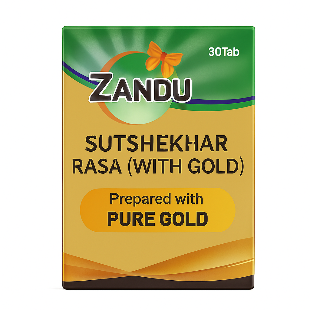 Zandu Sutshekhar Rasa with Gold - 30 Tablets
