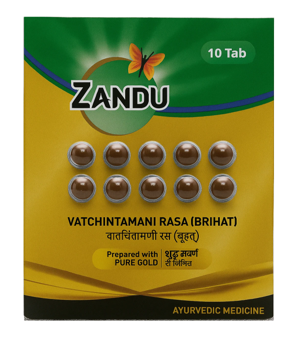 Zandu Vatchintamani Ras Brihat Gold - 10 Tablets