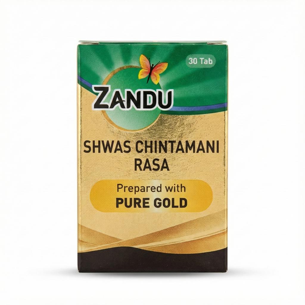 Zandu Shwas Chintamani Rasa Gold - 30 Tablets