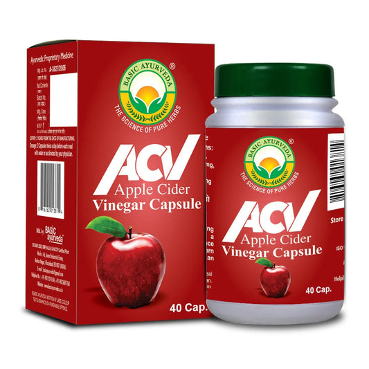 Basic Ayurveda ACV (Apple Cider Vinegar) Capsule - 40 Capsules