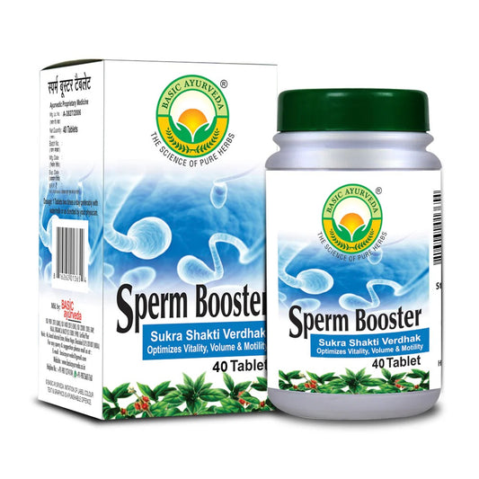 Basic Ayurveda Sperm Booster Tablet - 40 Tablets