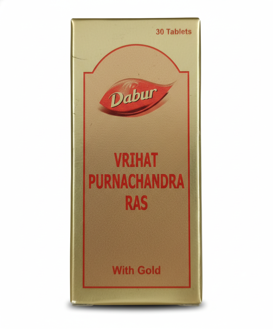 Dabur Vrihat Purnachandra Ras With Gold - 30 Tablets