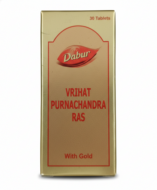Dabur Vrihat Purnachandra Ras With Gold - 30 Tablets