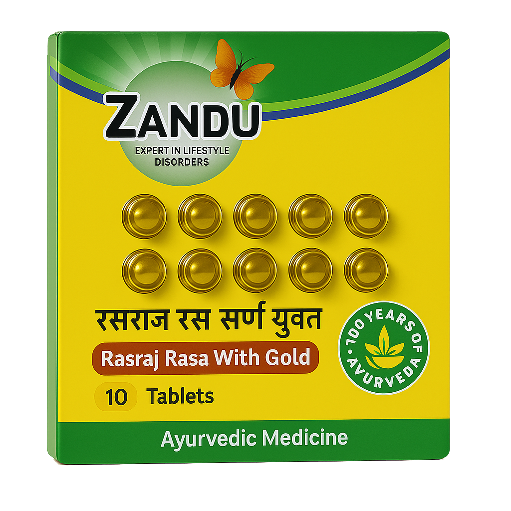 Zandu Rasraj Rasa Gold - 10 Tablet – MeriPharmacy