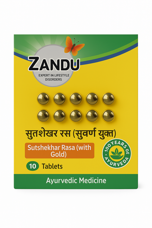 Zandu Sutshekhar Rasa with Gold 