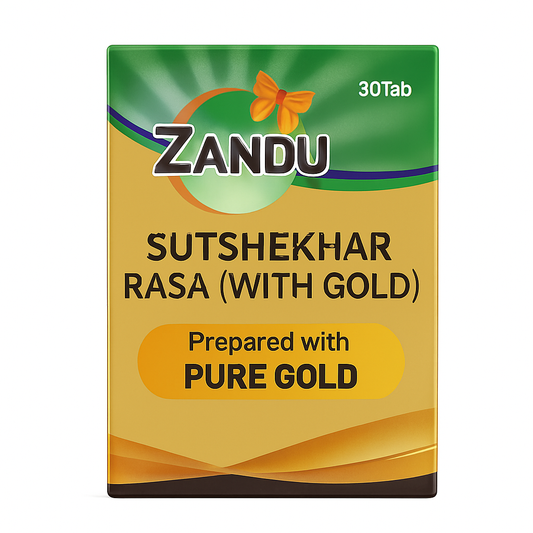 Zandu Sutshekhar Rasa with Gold - 30 Tablets