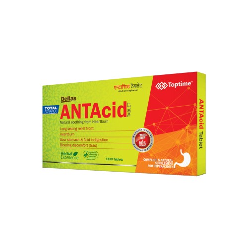 Toptime Deltas Antacid Tablet - 30 Tablets
