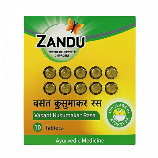 Zandu Vasant Kusumakar Rasa Gold - 10 Tablets
