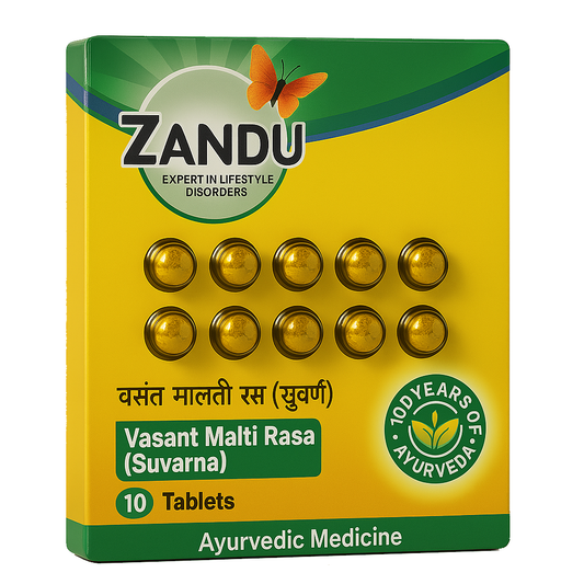 Zandu Vasant Malti Rasa Gold - 10 Tablets