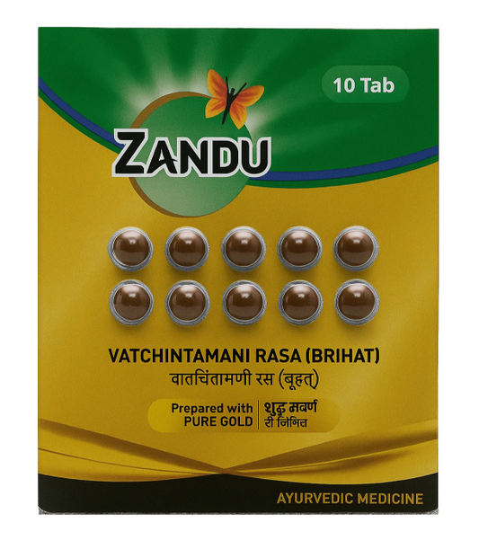 Zandu Vatchintamani Ras Brihat Gold - 10 Tablets